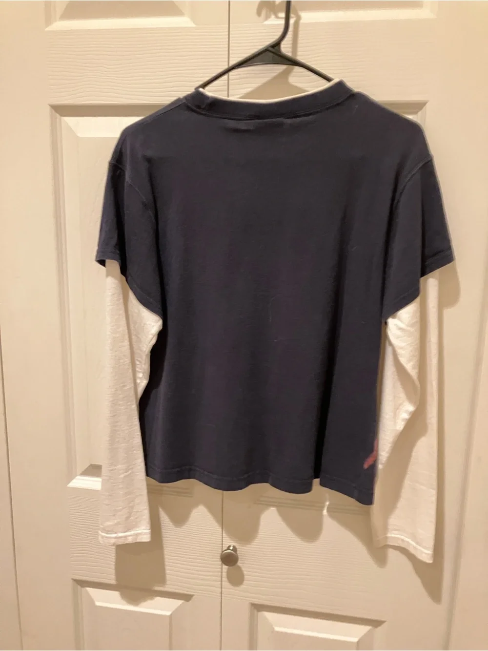 Vintage Gear For Sports Navy and White 'Cubs' Layered-Look Long Sleeve Tee